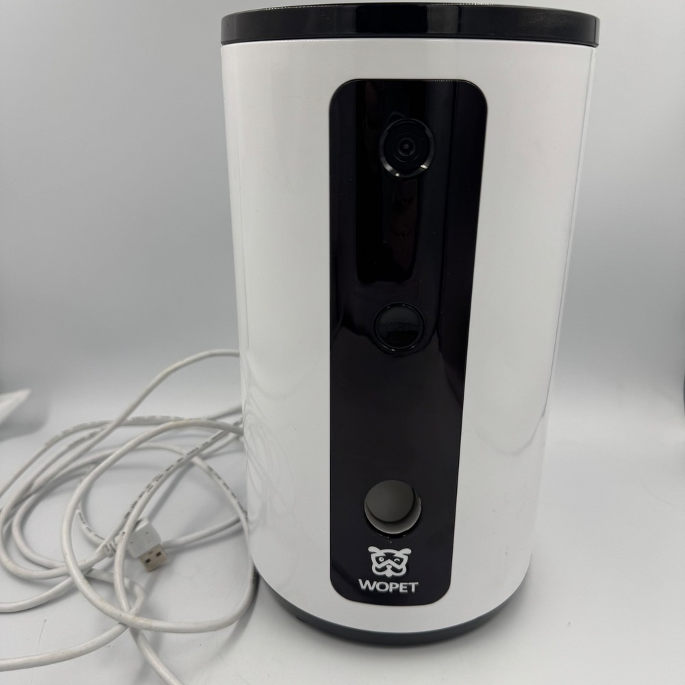 WOPET Smart‎ Pet Camera Treat Dispenser OS White WiFi Video Two-Way Audio